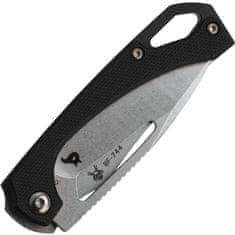 Fox Knives BF-744 BLACK FOX RACLI FOLDING KNIFE BLACK G10 HANDLE STAINL STEEL STONE WASHED BLADE