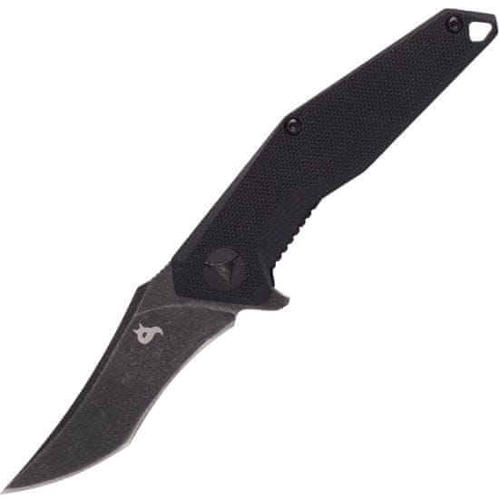 Fox Knives BLACK FOX BF-729 "KRAVI" Black vreckový nôž 7 cm, Stonewash, čierna, G10