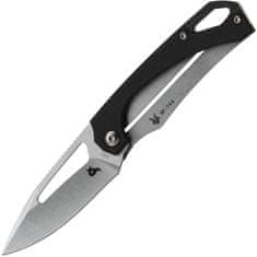 Fox Knives BF-744 BLACK FOX RACLI FOLDING KNIFE BLACK G10 HANDLE STAINL STEEL STONE WASHED BLADE