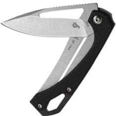 Fox Knives BF-744 BLACK FOX RACLI FOLDING KNIFE BLACK G10 HANDLE STAINL STEEL STONE WASHED BLADE