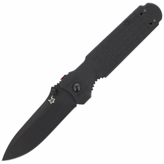 Fox Knives FX-446 B PREDATOR II vreckový taktický nôž 9,5 cm, celočierna, FRN