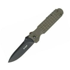 Fox Knives FX-446 OD PREDATOR II vreckový taktický nôž 9,5 cm, čierna, zelená, FRN