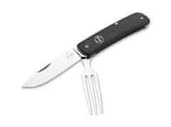 Böker Plus 01BO817 Tech Tool Fork vreckový nôž s vidličkou 7,1 cm, čierna, G10