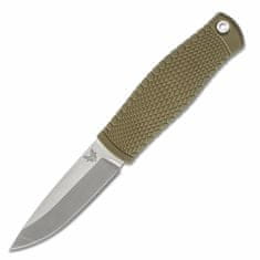 Benchmade Puukko 200 outdoorový nôž 9,5 cm, zelená, Santoprene, kožené puzdro