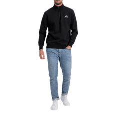 Alpha Industries  Mikina Half Zip Sweater SL Čierna 2XL