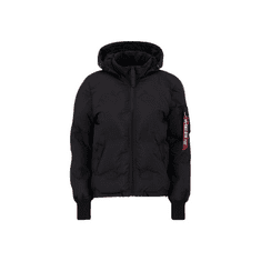 Alpha Industries  Zimná bunda Hooded Logo Puffer Wmn Čierna S