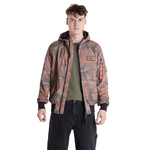 Alpha Industries A-1 LW Hooded Refl. Camo Pánska bunda