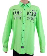Camp David  Pánska košeľa s dlhým rukávom Zelená S