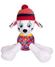 Hollywood Plyšový psík Marshall - červený v zimnej čiapke - Paw Patrol - 50 cm
