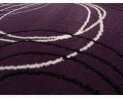 Kusový koberec Kruhy lila 120x170