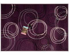 Kusový koberec Kruhy lila 120x170