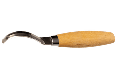 Morakniv 133387 Hook Knife 163 rezbársky nôž 7,4 cm, brezové drevo, kožené puzdro