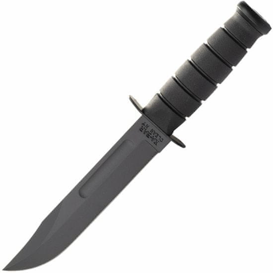 KA-BAR® KB-1211 Black Fixed Blade Utility Knife Leather Sheath, str edge