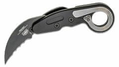 CRKT CR-4040V PROVOKE VEFF SERRATIONS vreckový nôž - karambit 6 cm, čierna, hliník