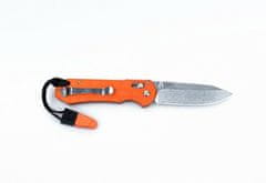 Ganzo Knife G7452P-OR-WS vreckový nôž do prírody 9 cm, Stonewash, oranžová, G10, píšťalka