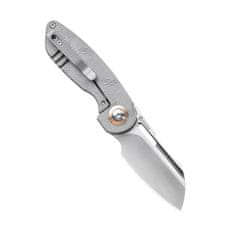 Kizer Ki3569A1 OCTOBER Gray Titanium vreckový nôž 7,4 cm, titán 