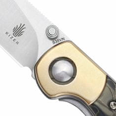 Kizer Ki3587A1 PPY vreckový nôž 8,3 cm, mosadz a Raffir (kompozit)