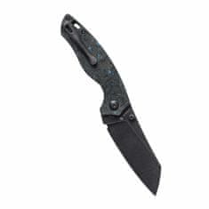 Kizer Ki4593A2 Towser K Black vreckový nôž 8,6 cm, čierny Stonewash, čierno-modrá, FAT Carbon