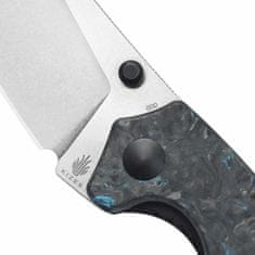Kizer Ki4593A1 Towser K Satin vreckový nôž 8,6 cm, modro-čierna, FAT Carbon (uhlíkové vlákno)