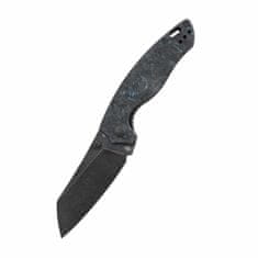 Kizer Ki4593A2 Towser K Black vreckový nôž 8,6 cm, čierny Stonewash, čierno-modrá, FAT Carbon