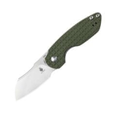 Kizer V2569C1 OCTOBER Mini Green vreckový nôž 6,5 cm, Stonewash, zelená, G10