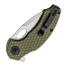 Kizer V3477C1 Roach Mini Olive Green vreckový nôž 7,6 cm, Stonewash, zelená, G10