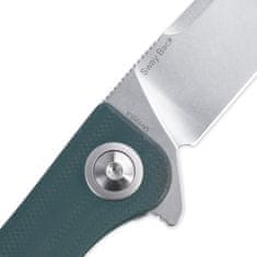 Kizer V3566N5 Swayback Green vreckový nôž 7,6 cm, Stonewash, zelená, G10