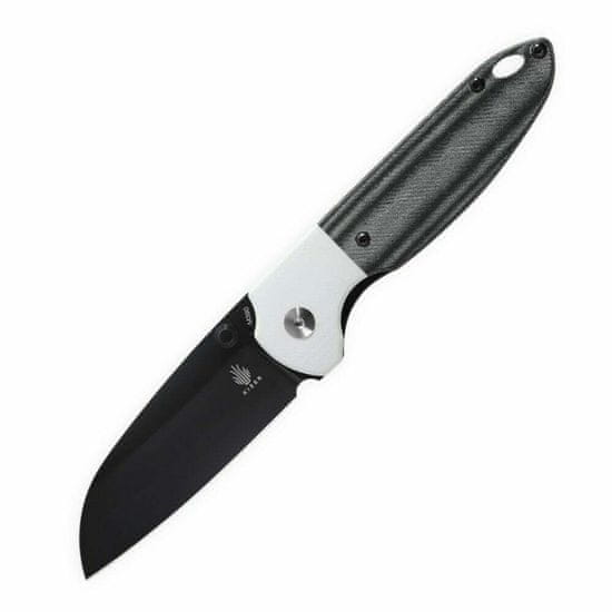 Kizer V3575A2 Deviant Black & White vreckový nôž 7,7 cm, čierna, biela, Micarta, G10