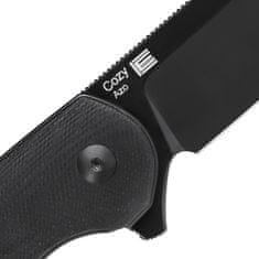 Kizer V3613C1 Cozy Black vreckový nôž 8,4 cm, celočierna, G10