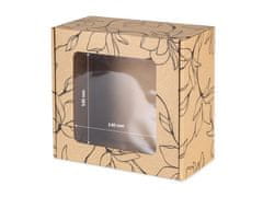 sarcia.eu Obdĺžniková krabička s okienkom, darčeková krabička s čiernym potlačou kvety 20x20x10 cm x3