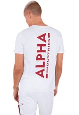 Alpha Industries  Pánske Tričko s krátkym rukávom Backprint T-B Biela S