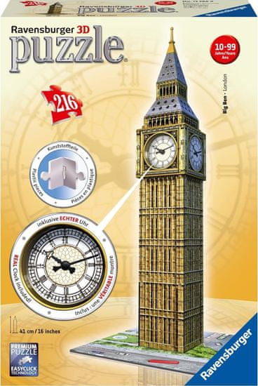 Ravensburger 3D puzzle Big Ben s hodinami 216 dielikov