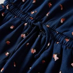 Vidaxl Detské šaty s dlhými rukávmi námornícke modré 104
