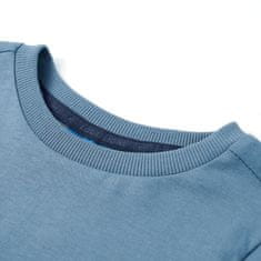 Vidaxl Detské tričko s dlhými rukávmi stredne modré 140