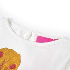Vidaxl Detské tričko s dlhými rukávmi farba ľanu 128