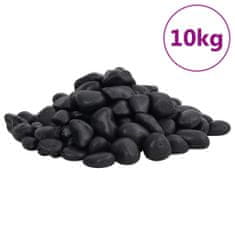 Vidaxl Leštené kamienky 10 kg čierne 2-5 cm