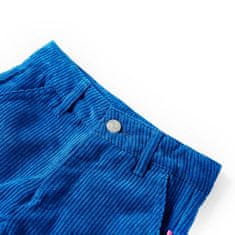 Vidaxl Detské nohavice z menčestru kobaltovo modré 104