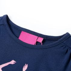 Vidaxl Detské tričko s dlhými rukávmi námornícke 116