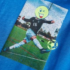 Vidaxl Detské tričko dlhý rukáv futbalový hráč kobaltovo modré 92