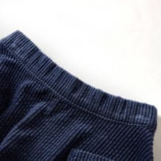Vidaxl Detská menčestrová sukňa s vreckami námornícka modrá 92