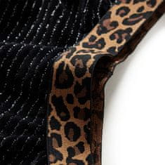 Vidaxl Detská sukňa s leopardím pásom čierna 92