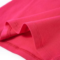 Vidaxl Detské tričko dlhý rukáv páv žiarivo ružové 92