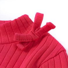 Vidaxl Detské tričko s dlhými rukávmi žiarivo ružové 104