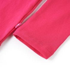 Vidaxl Detské tričko dlhý rukáv páv žiarivo ružové 92