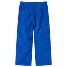 Vidaxl Detské nohavice z menčestru kobaltovo modré 116
