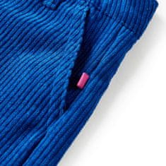 Vidaxl Detské nohavice z menčestru kobaltovo modré 140