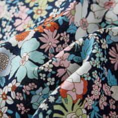 Vidaxl Detská košeľa dlhý rukáv s kvetinovou potlačou tmavo modrá 92