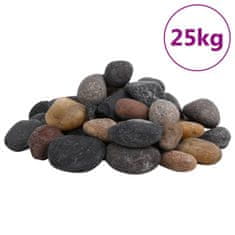 shumee vidaXL Leštené kamienky 25 kg rôznofarebné 5-8 cm