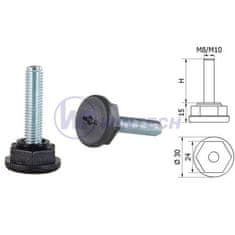 STREFA Skrutka s plastovou pätkou M10x60 - metrická, priemer pätky 30 mm - balenie po 1 ks