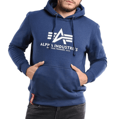 Alpha Industries  Pánska Mikina Basic Hoody-M Modrá/Zelená 2XL